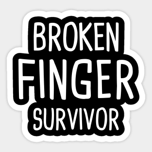 Survivor - Get Well  GiftFractured Broken Finger Sticker